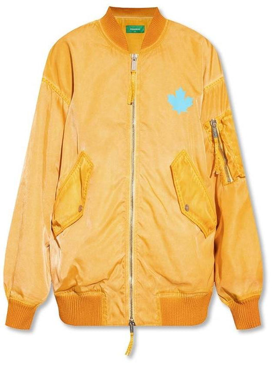 One Life Bomber Jacket Orange - DSQUARED2 - BALAAN 1