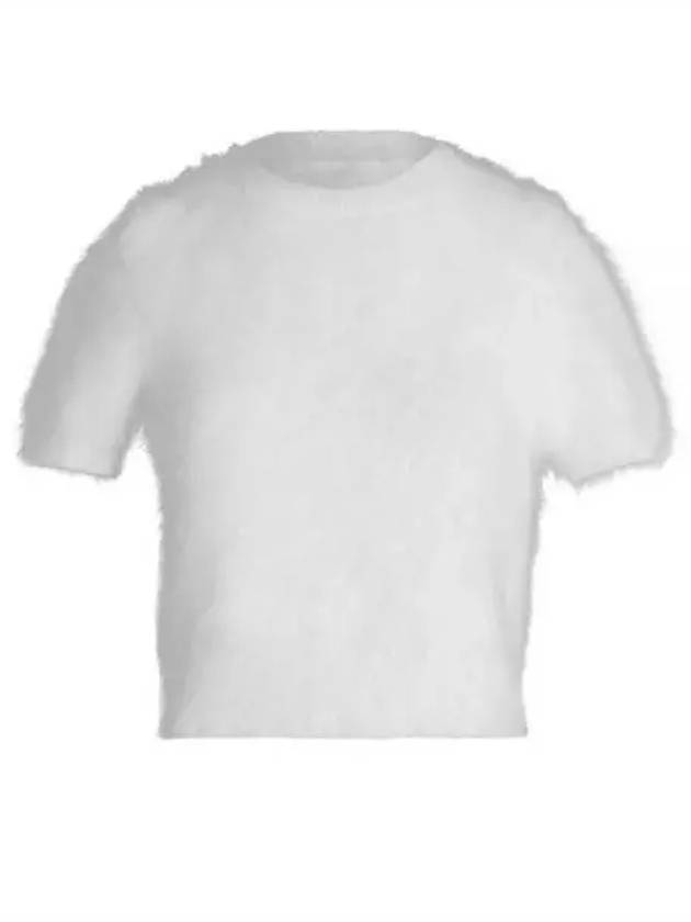 Crop Brushed Alpaca Knit Top White - MAISON MARGIELA - BALAAN 2