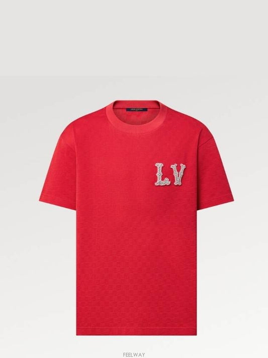 Cotton Pique T Shirt with Embroidered LV Patch 1AFJED - LOUIS VUITTON - BALAAN 1