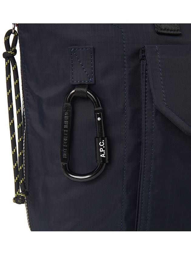 Buckle Detail Zip-Up Tote Bag Navy - A.P.C. - BALAAN 9