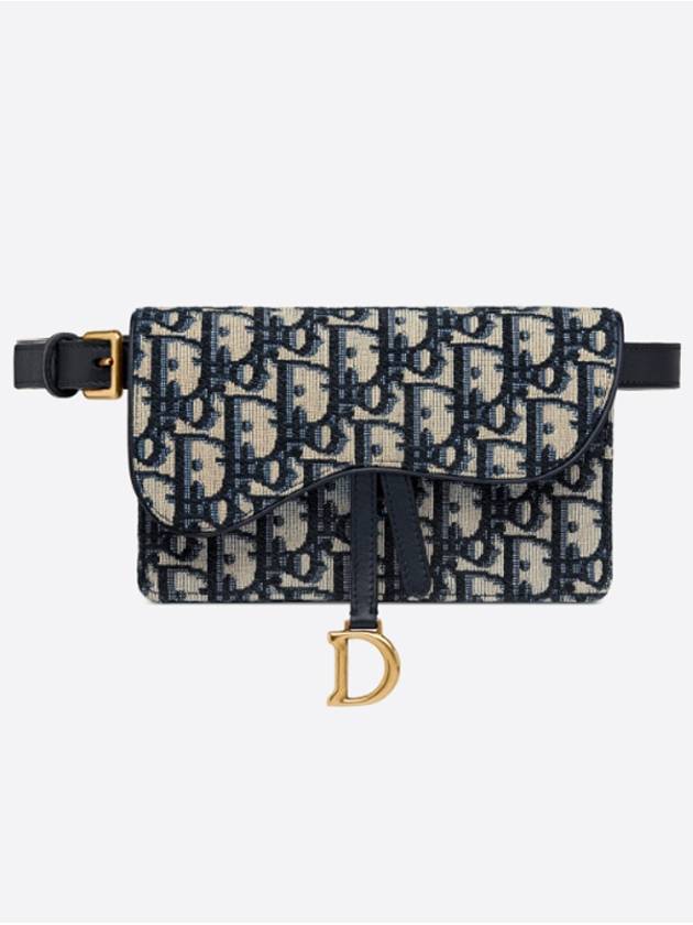 Oblique Print Saddle Pouch Belt Bag Blue - DIOR - BALAAN 2