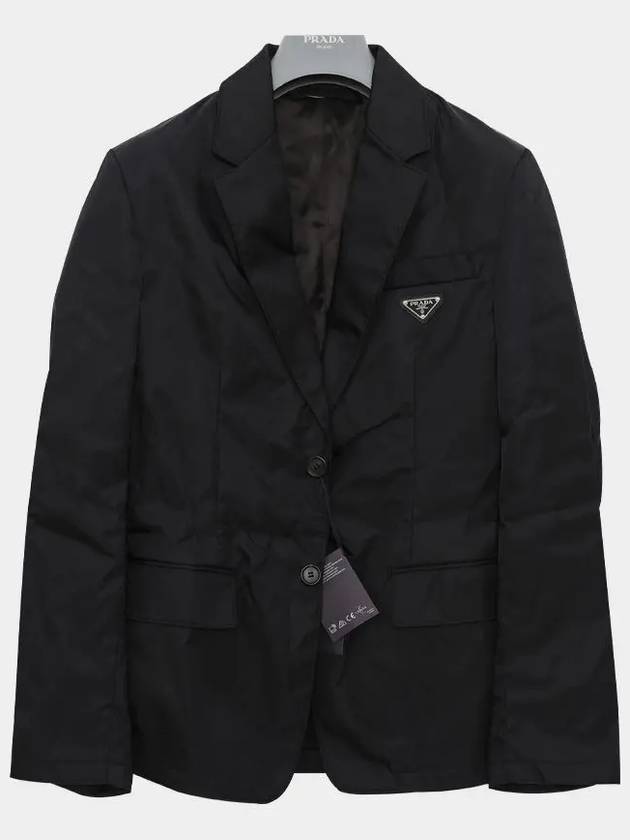 Re-Nylon Single Jacket Black - PRADA - BALAAN 4