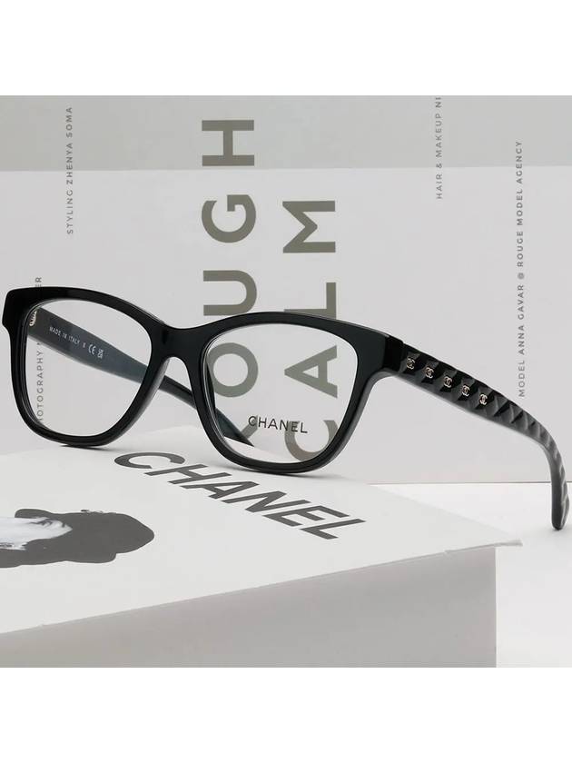 Eyewear Square Logo Eyeglasses Black - CHANEL - BALAAN 3