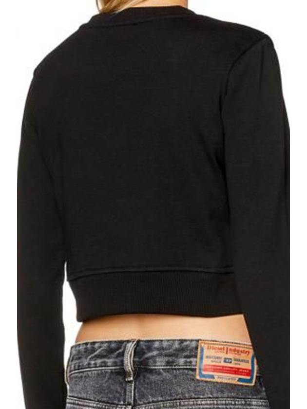 Peekaboo F Slimy Cutout Crop Sweatshirt Black A09931 - DIESEL - BALAAN 4