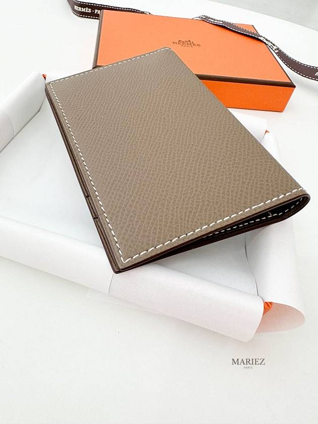 MC² Euclide Card Holder Epsom Etoupe Brown - HERMES - BALAAN 9