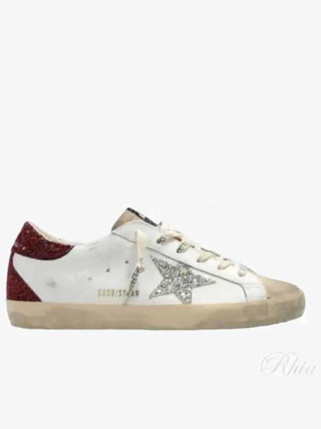 Superstar Glitter Tab Low Top Sneakers White - GOLDEN GOOSE - BALAAN 2