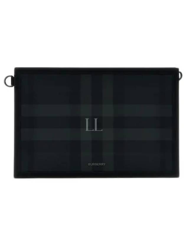 Check Small Logo Clutch Bag Black - BURBERRY - BALAAN 2