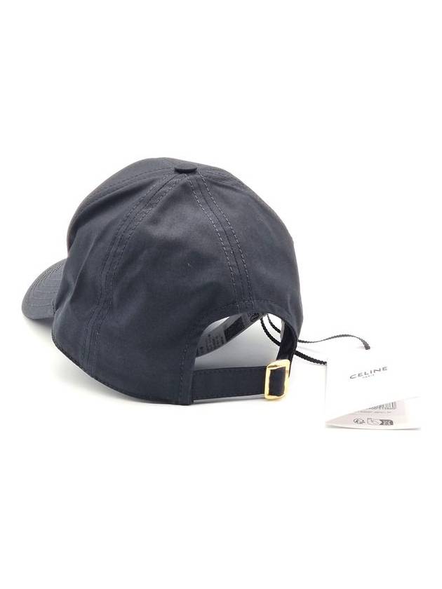 Triomphe Logo Cotton Ball Cap Black - CELINE - BALAAN 4