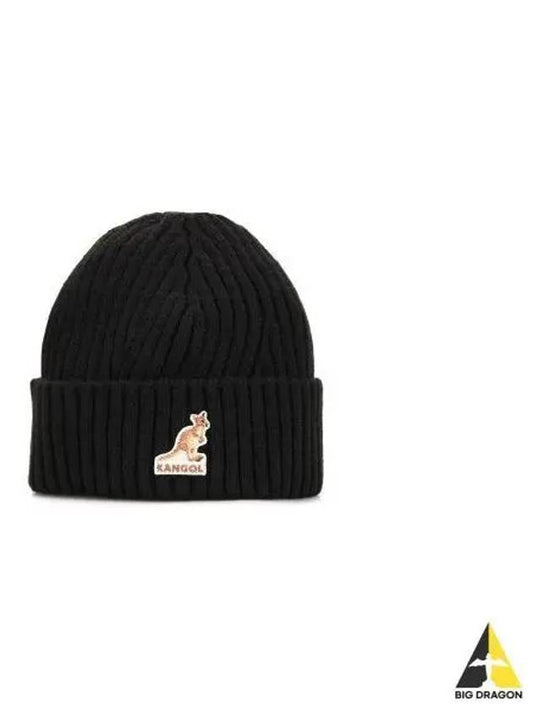 Patch Logo Beanie 3673 Black - KANGOL - BALAAN 1