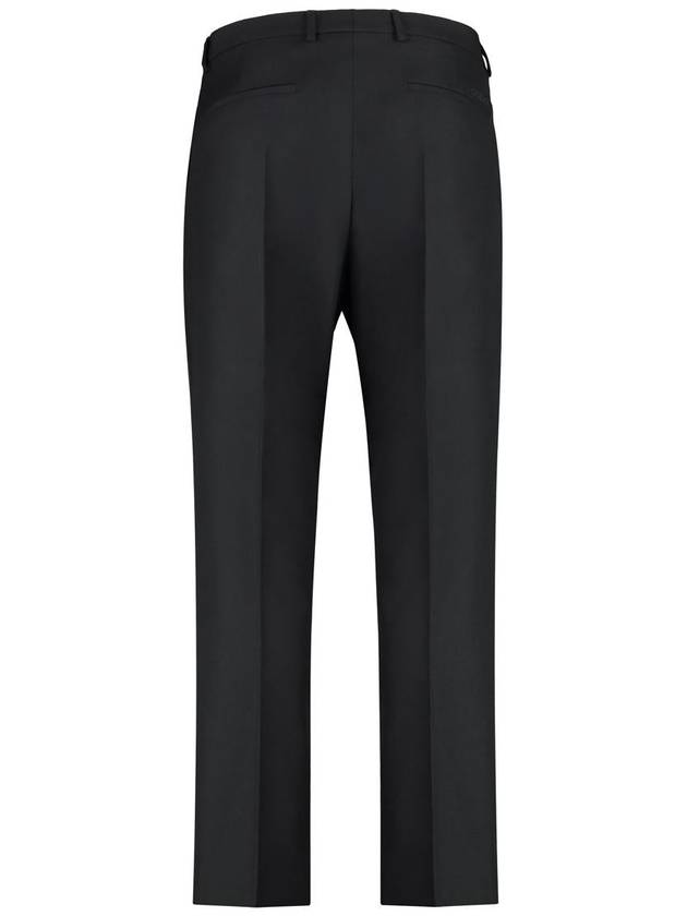 Wool Blend Straight Pants Black - GUCCI - BALAAN 3