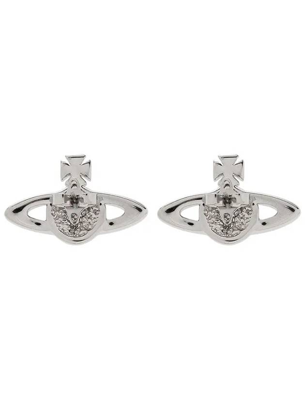 Mini Bas Relief Earrings Silver - VIVIENNE WESTWOOD - BALAAN 3