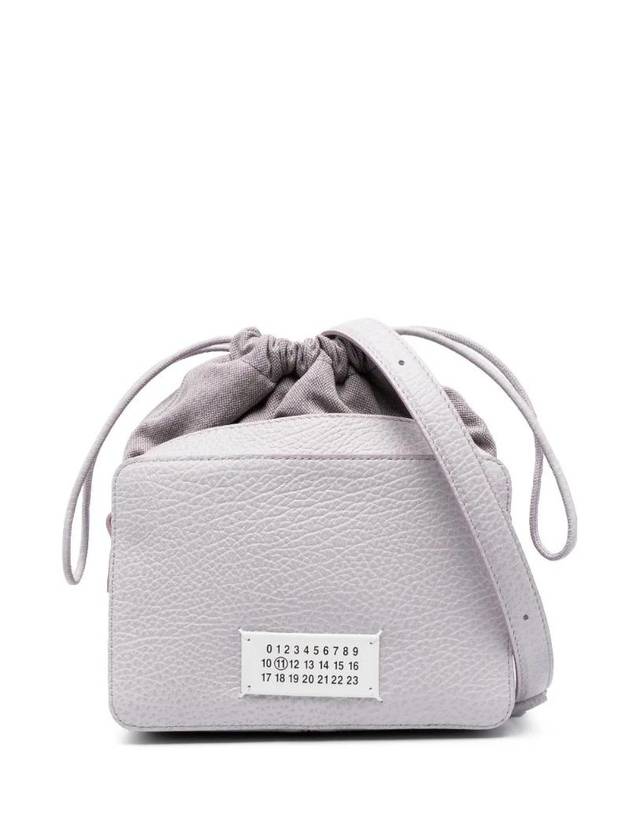 Logo Patch Leather Bucket Cross Bag Wisteria - MAISON MARGIELA - BALAAN 1