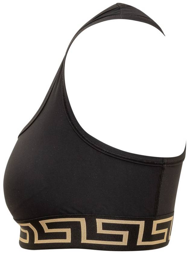 Women's Greca Border Gym Bra Black - VERSACE - BALAAN 4