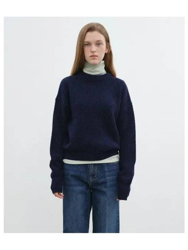 BASIC KNIT PULLOVER NAVY - BENSIMON - BALAAN 1