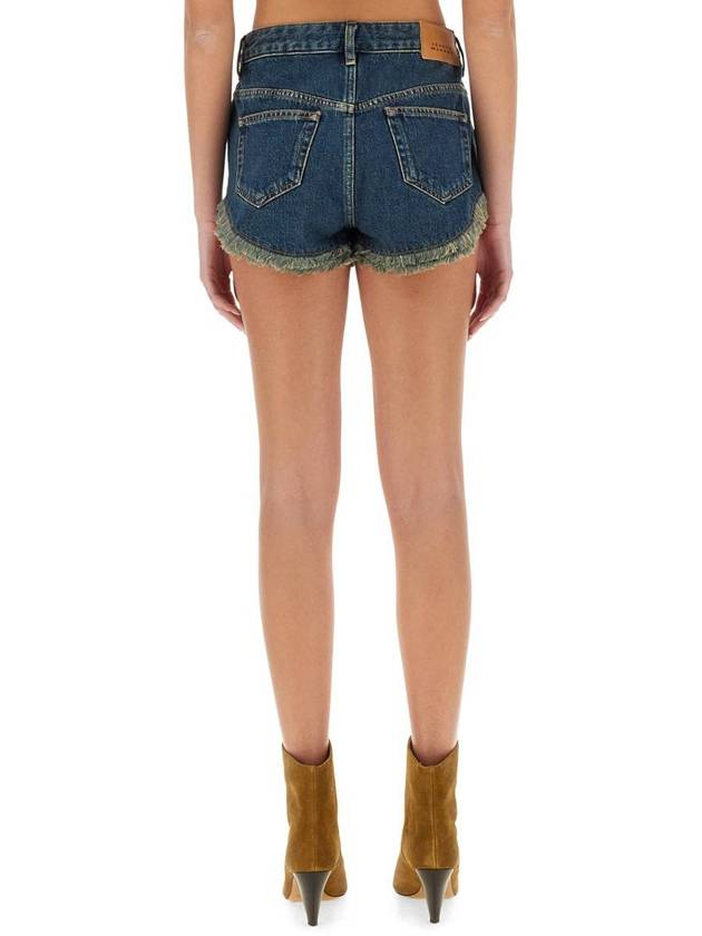 Eneidao Fringe Denim Shorts SH0033FBB1H04I - ISABEL MARANT - BALAAN 4