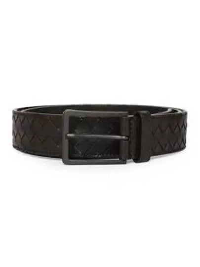 Intrecciato Leather Belt Brown - BOTTEGA VENETA - BALAAN 2