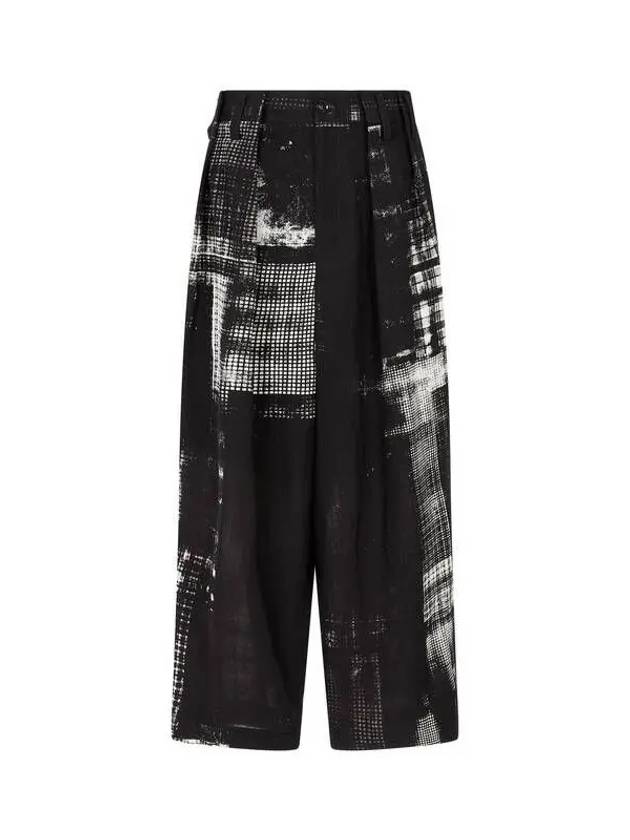 Yohji Yamamoto Y s printed pleated balloon pants black - YOHJI YAMAMOTO - BALAAN 1