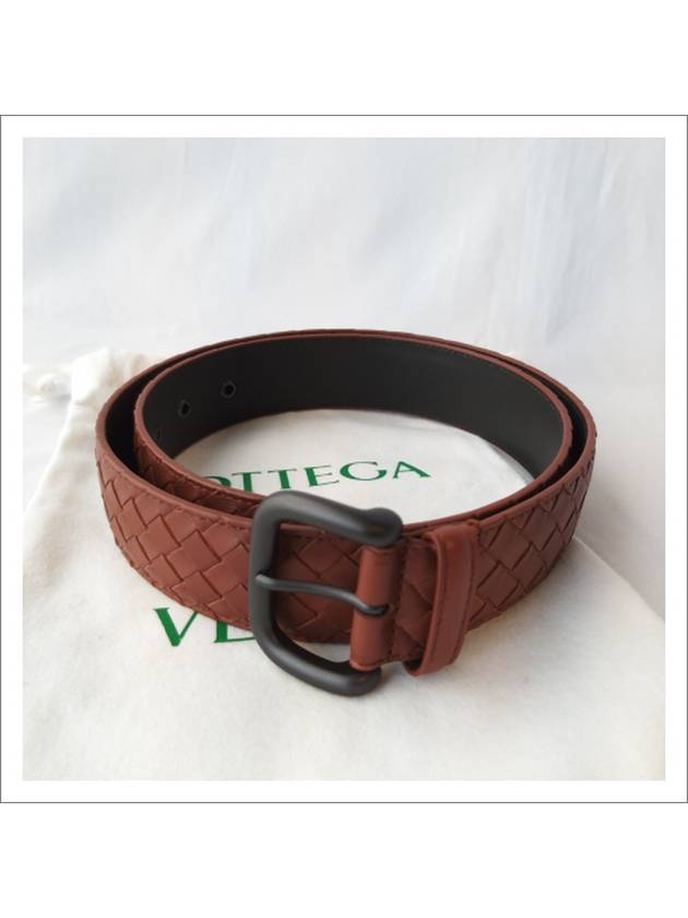 173784 V0Q70 8857 Intrecciato Men’s Belt - BOTTEGA VENETA - BALAAN 9