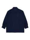 Men's Maxi Over Long Sleeve Shirt Night Blue - AMI - BALAAN 3