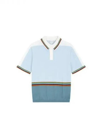 Color block striped knit light blue 271416 - PAUL SMITH - BALAAN 1