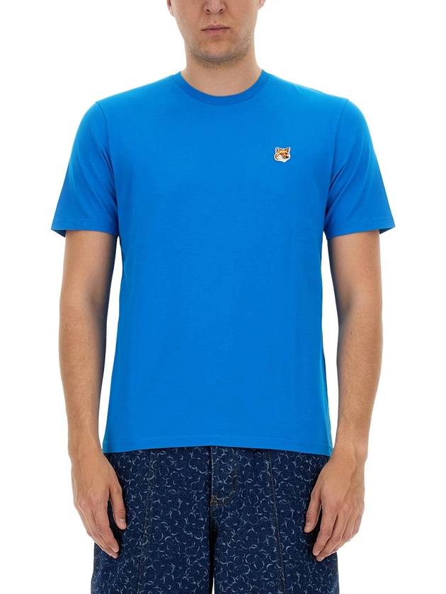 Fox Head Patch Classic Short Sleeve T-Shirt Enamel Blue - MAISON KITSUNE - BALAAN 2