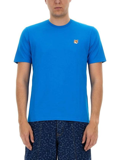 Fox Head Patch Classic Short Sleeve T-Shirt Enamel Blue - MAISON KITSUNE - BALAAN 2