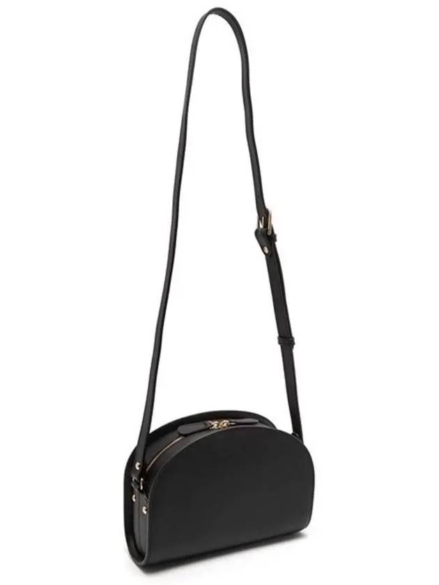 Demi Lune Half Moon Saffiano Cross Bag Black - A.P.C. - BALAAN 4