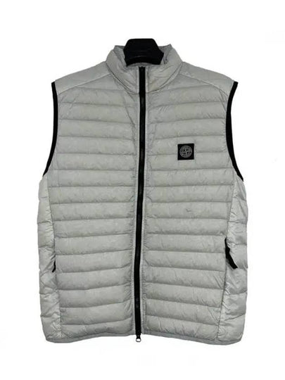 Loom Woven Chambers Nylon Down Vest Light Grey - STONE ISLAND - BALAAN 2