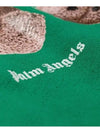 Kids Kill the Bear Hooded Sweatshirt Green Brown PBBB001F21FLE001 5560 - PALM ANGELS - BALAAN 3