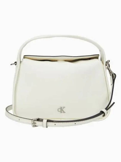 JEANS Women s Ivory CKJ Metal Monogram Mini Cross Bag DH3714 YBI - CALVIN KLEIN - BALAAN 2