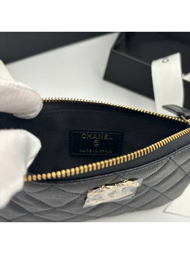 Season mini caviar pouch bag black gold - CHANEL - BALAAN 7