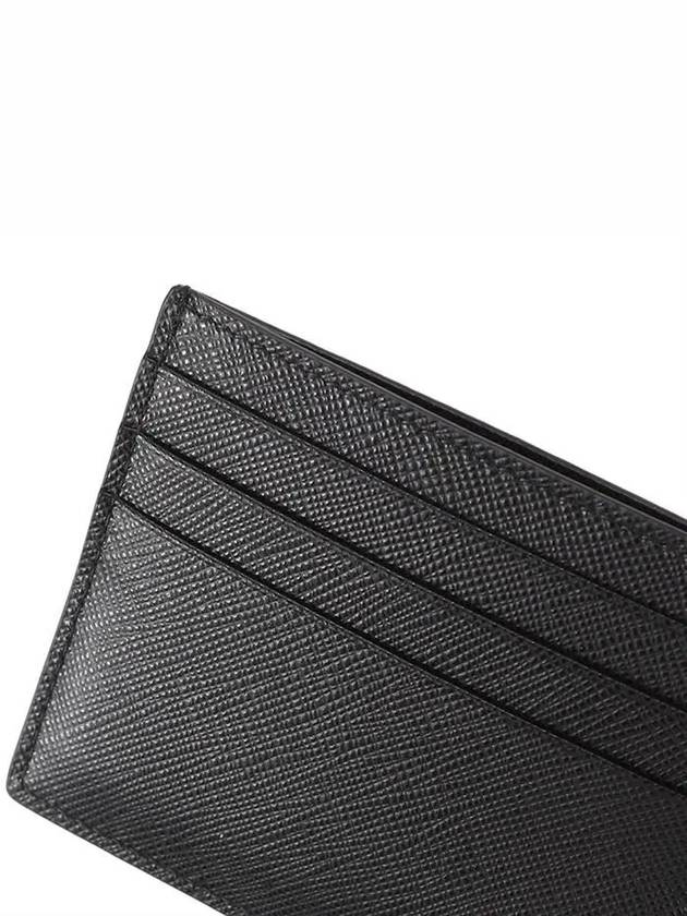 Metal Logo Saffiano Card Wallet Black - PRADA - BALAAN 5