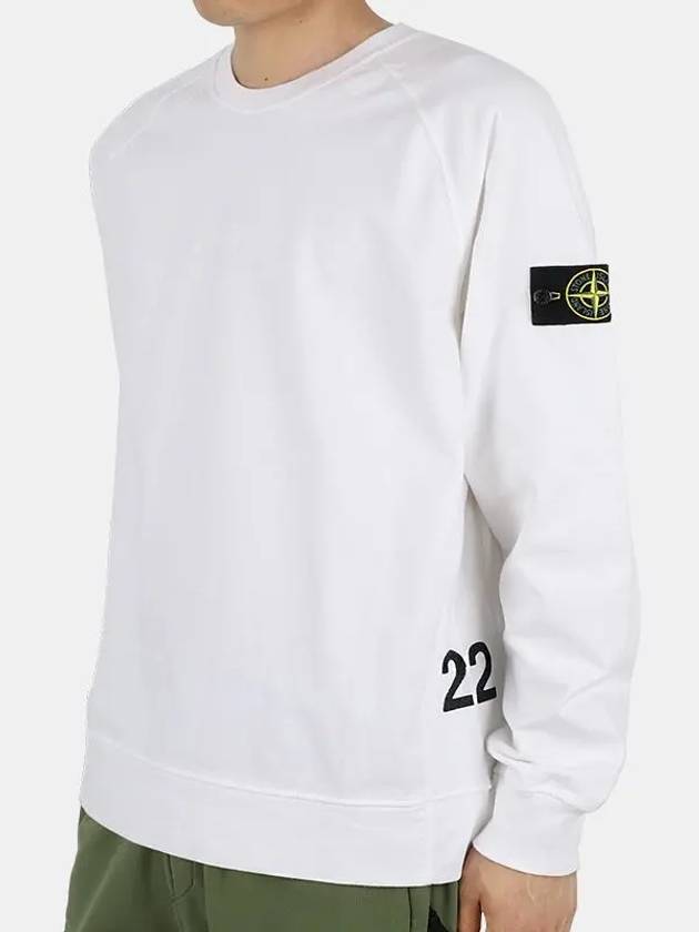 Waffen Patch Crewneck Sweatshirt White - STONE ISLAND - BALAAN 3