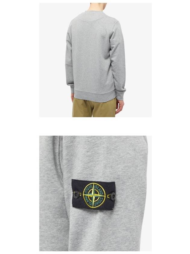 Wappen Patch Crew Neck Sweatshirt Grey - STONE ISLAND - BALAAN 6