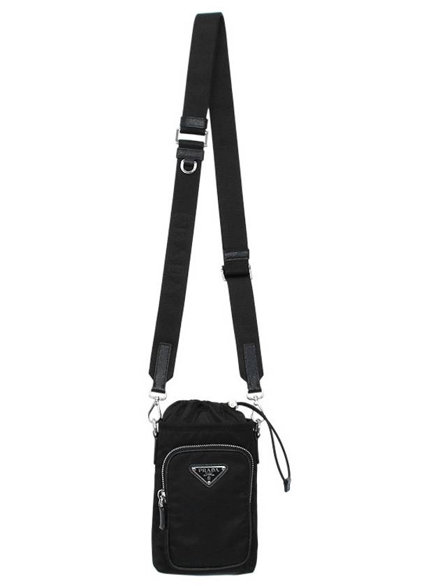 Re-Nylon Strap Phone Pouch Black - PRADA - BALAAN 4