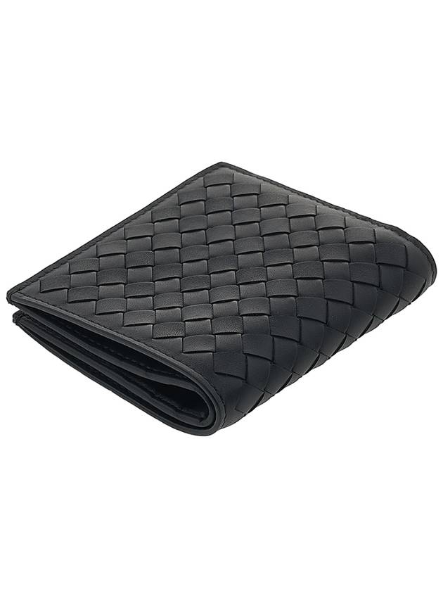 Intrecciato Small Folder Half Wallet Black - BOTTEGA VENETA - BALAAN 5