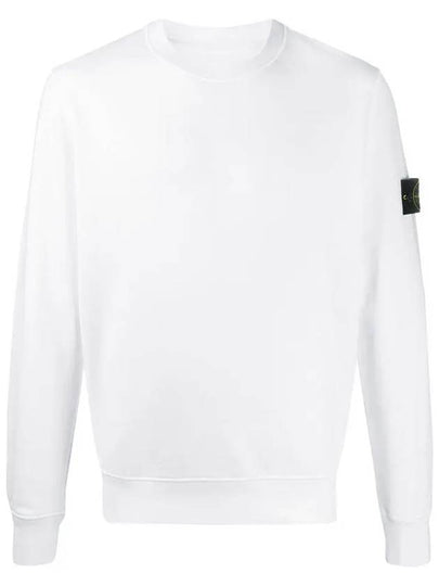 Garment Dyed Cotton Crewneck Sweatshirt White - STONE ISLAND - BALAAN 2