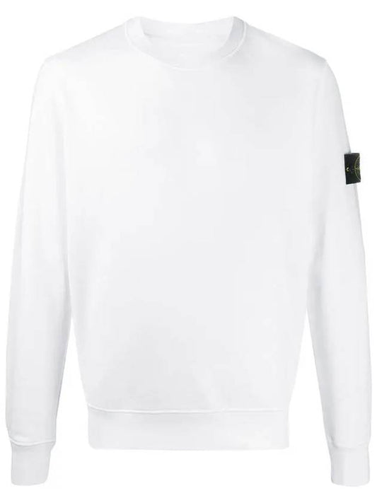 Garment Dyed Cotton Crewneck Sweatshirt White - STONE ISLAND - BALAAN 2