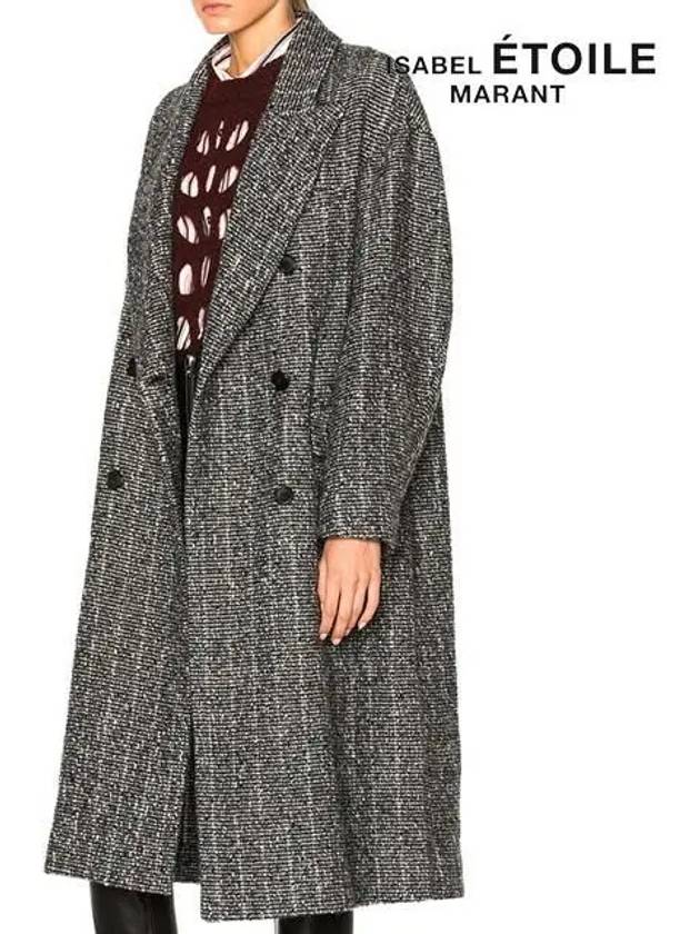 Habra coat charcoal HABRA MA0236 19A012E 02AN - ISABEL MARANT ETOILE - BALAAN 4