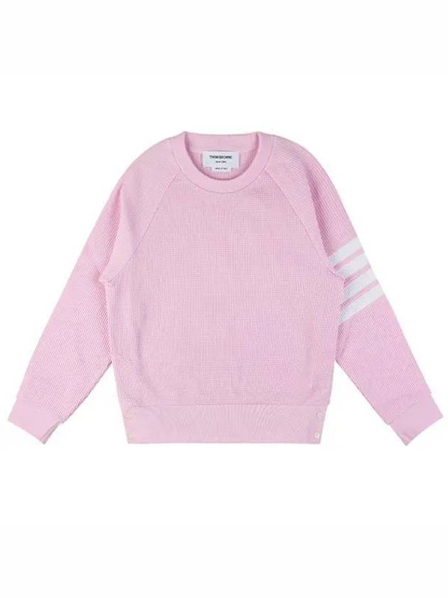 Women's Diagonal Wappen Crew Neck Sweatshirt Pink - THOM BROWNE - BALAAN 2