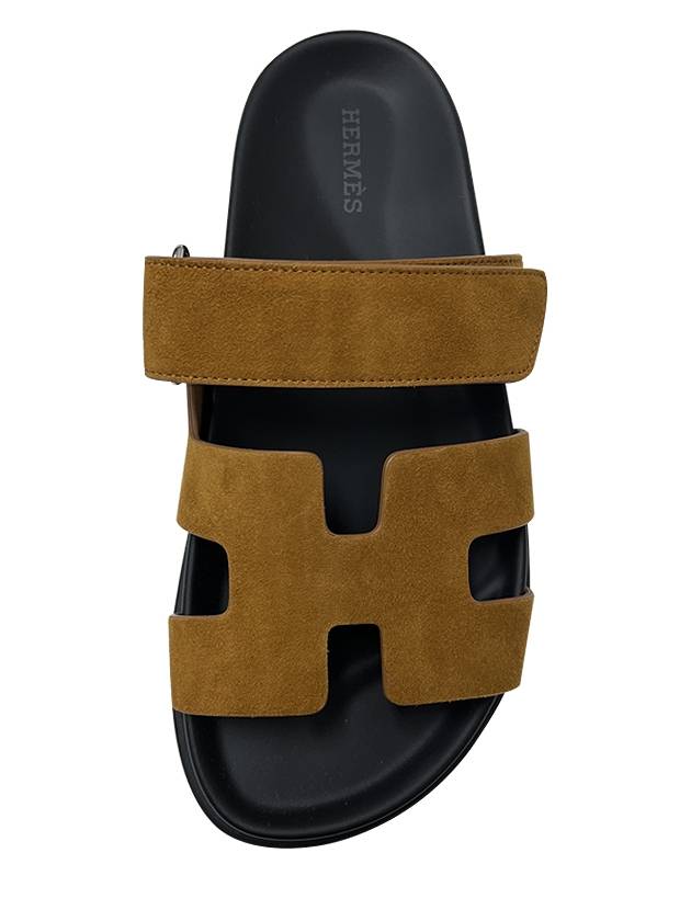 Chypre Suede Goatskin Sandals Brown - HERMES - BALAAN 6