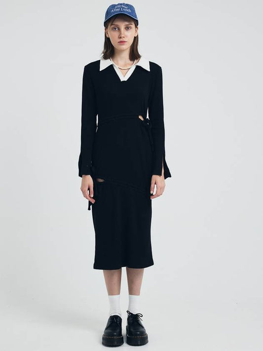 Napped Sweater Dress Black - SAY-_YEON - BALAAN 1