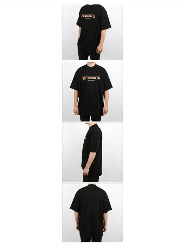 Logo Print Short Sleeve T-Shirt Black - VETEMENTS - BALAAN 3