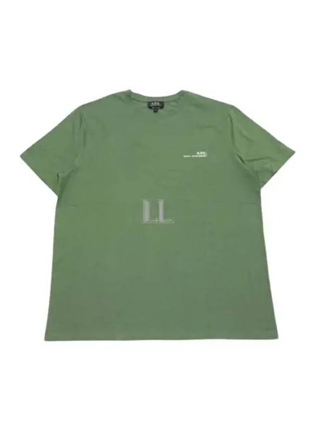 Men's Item Logo Cotton Short Sleeve T-Shirt Green - A.P.C. - BALAAN 2