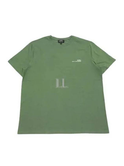 Men's Item Logo Cotton Short Sleeve T-Shirt Green - A.P.C. - BALAAN 2