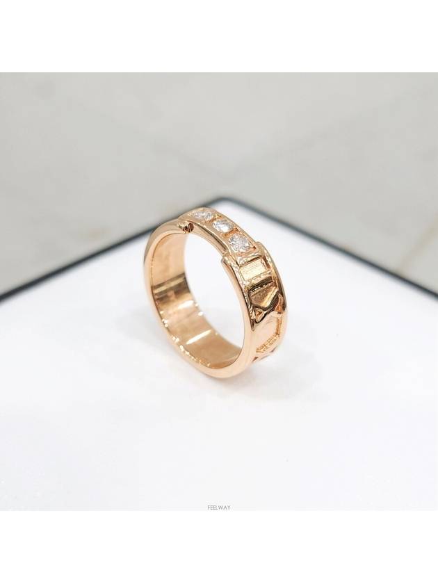 Lux You Diamond 3P Atlas Ring 18K Rose Gold No 4 5 - TIFFANY & CO. - BALAAN 4