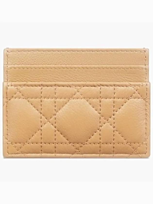 Caro 5-Slot Supple Cannage Calfskin Card Wallet Tan - DIOR - BALAAN 4