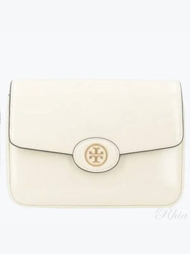 Robinson Spazzolato Convertible Logo Shoulder Bag White - TORY BURCH - BALAAN 2