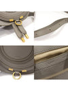 CHC21AS680F01053 Cashmere Gray Grain Calfskin Gold plated Marci Saddle Small Cross Bag - CHLOE - BALAAN 7