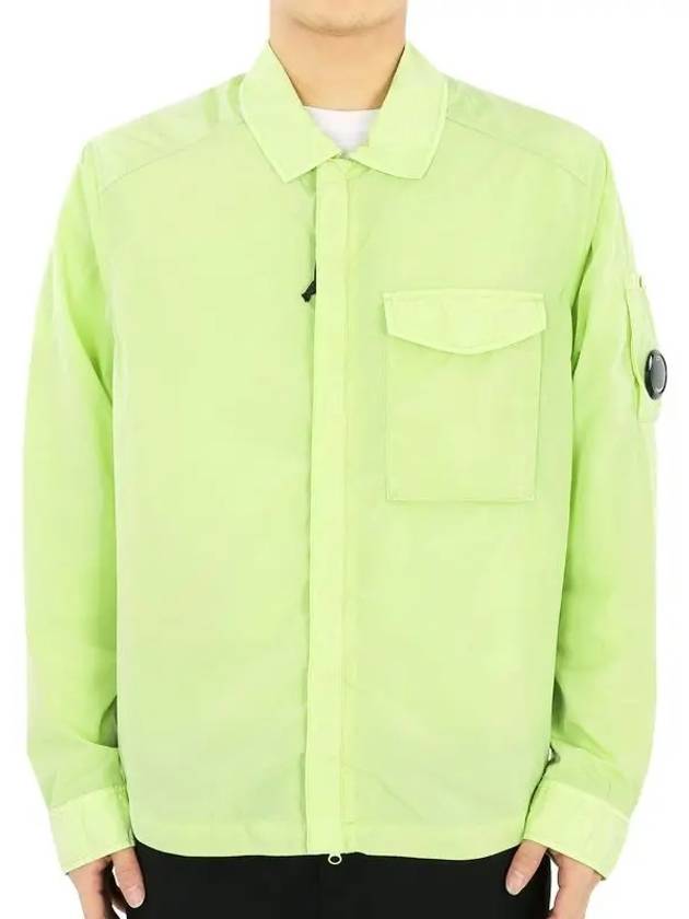 Chrome-R Pocket Over Long Sleeve Shirt Green - CP COMPANY - BALAAN 3